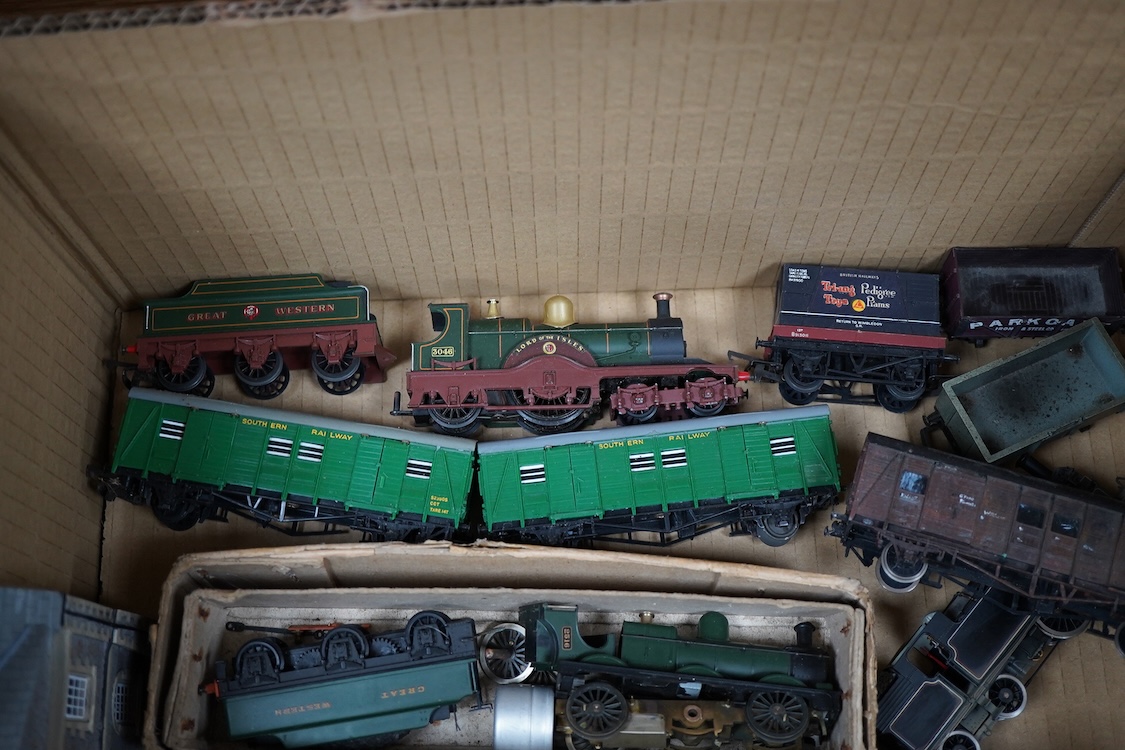 Three part-built 0 gauge railway brass and white metal locomotives by John Worsley; an ACE Products kit of an SR Bullied light Pacific with its original box, a SECR Wainwright H class 0-4-4T locomotive and an LNER class